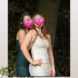 Homecoming dress! Basically brand new only worn for pictures. white dress